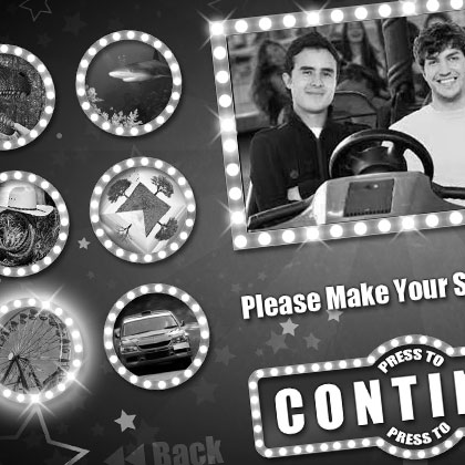 Green Screen Dream Machine photo booth grayscale black and white