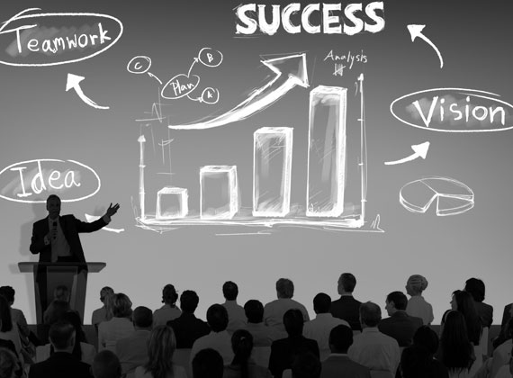 presentation projector lecturn speaker microphone teamwork success vision idea plan a b c analysis grayscale black and white